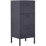 Beliani Wostock Aktenschrank 43 x 40 x 103 cm schwarz