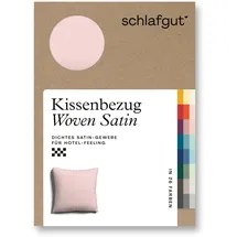 schlafgut Woven Satin Kissenbezug 80x80 cm | purple-light - lila