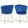 SalesFever Muschelstuhl, 2er Set 2 Stk.Muschel-Design, blau , Maße cm B: 69,5 H: 85