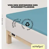 Easy Spannbettlaken für Topper Jersey Elasthan 90 x 190 - 100 x 220 cm petrol mid