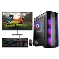 omiXimo - Gaming PC Komplett Set - AMD Ryzen 5 4600 - 16 GB RAM - 500 GB SSD - WLAN - Inklusive 24" Gaming-Monitor - Tastatur - Maus - Windows 11 Pro