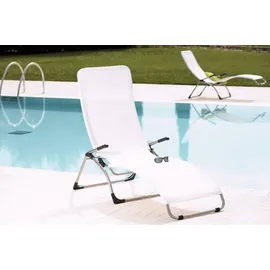 Jan Kurtz Fiam Samba Terrassenliege 142 x 63 x 107 cm alu/weiß klappbar