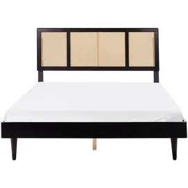 Beliani Bett mit Lattenrost Rattan Auray 160 x 200 cm