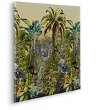 KOMAR Keilrahmenbild im Echtholzrahmen - Tropical Heat - Größe 60 x 60 cm - Wandbild, Kunstdruck, Wanddekoration, Design, Wohnzimmer, Schlafzimmer