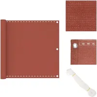 Vidaxl - Balkon-Sichtschutz Terracotta-Rot 90x300 cm hdpe - Balkon Sichtschutz - hdpe Sichtschutz - Sonnenschutz Balkon - Windschild Balkon
