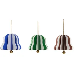 OYOY - Weihnachtsglocke Papier Ornament, mehrfarbig (3er Pack)