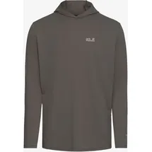 Jack Wolfskin Prelight Suncool Hoodie Braun/Grau XL