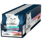 Purina Gourmet Perle Meeresfrüchte Filellini in Sauce, Nassfutter für Katzen mit Meeresfischen und Garnelen, 26 Beutel à 85 g, 1 Stück (Packung mit 26 Stück)