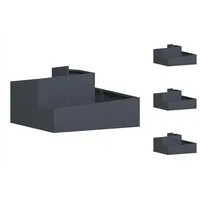 VidaXL Pflanzer Anthrazit 80x80x50 cm Kaltgewalzter Stahl