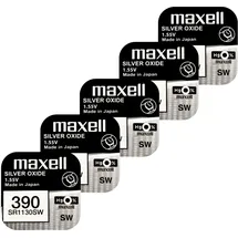 Maxell 390 389 SR1130SW Batterien Silber 1.55V Uhrenbatterie