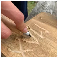 Kikkerland Spielzeug-Gartenset Outdoor Wood Carving Tool Kinder Holz Schnitzmesser runde Klinge, (1-tlg)