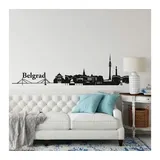 wall-art Wandtattoo »XXL Stadt Skyline Belgrad 120cm«, (1 St.), selbstklebend, entfernbar, schwarz