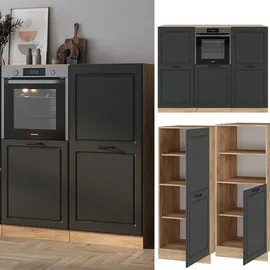 Vicco Küchenzeile R-Line 180 cm Anthrazit Landhaus/Goldkraft Eiche