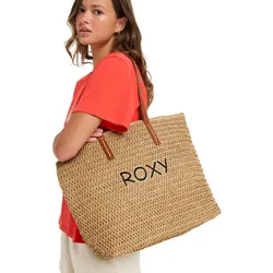 Strandtasche ROXY "In The Tropics", Damen, beige (natural), 100% Papier, Taschen