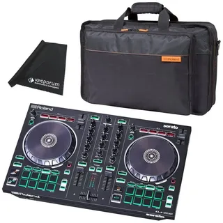 Roland Audio DJ Controller Roland DJ-202 USB-DJ-Controller Mixer mit Tasche schwarz