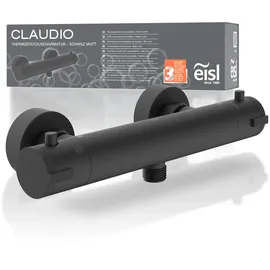 Eisl CLAUDIO Duscharmatur Duschthermostat schwarz für 1 Verbraucher Messing CLT168ACRBL