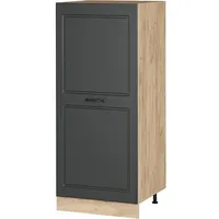 Vicco Herdumbauschrank R-Line, Anthrazit Landhaus/Goldkraft Eiche, 60 cm