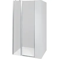 Dusbad Vital 5 Duschkabine mit Pendeltür rechts 90 x 200 cm schwarz ESG 5mm