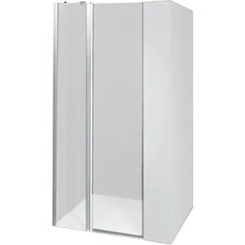 Dusbad Vital 5 Duschkabine mit Pendeltür rechts 90 x 200 cm schwarz ESG 5mm