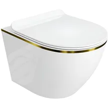 LaVita Wand-WC mit WC-Sitz Weiß