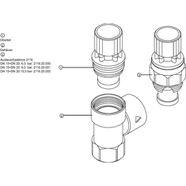 SYR Membran-Sicherheitsventil 2115 DN20 6 bar