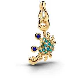 Pandora Krabbe Zirkonia blau/gold/türkis 764684C01