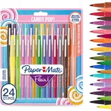 Paper Mate Flair Filzstifte | mittlere Spitze (0,7mm) | Candy POP Farben | 24 Stück