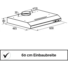 Yuna KUBH 60210 Unterbauhaube 60 cm