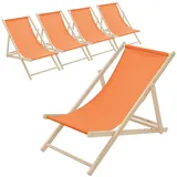 ECD Germany Liegestuhl 57,5 x 83 x 100 cm Orange