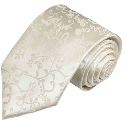 Paul Malone Krawatte Herren Hochzeitskrawatte floral 100% Seide Bräutigam Hochzeit Schlips Schmal (6cm), ivory 930 beige schmal – 6 cm x 150 cm