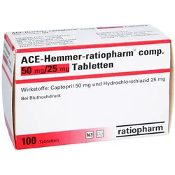 ACE HEMMER-ratiopharm comp. 50 mg/25 mg Tabletten 100 St