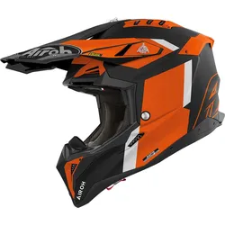 Airoh Aviator 3 Glory, Motocrosshelm - Matt Schwarz/Hellgrau/Orange - XS
