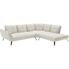 otto home Ecksofa OTTO HOME "Mikado L-Form", beige (creme), B:297cm H:88cm T:245cm, 100% Polyester, Sofas, Ecksofa, inkl. Sitztiefenverstellung und Armteilverstellung