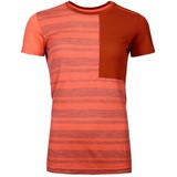 Ortovox 185 Rock N Wool Short Sleeve Women orange