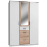 WIMEX Kleiderschrank Joker 3-türig inkl. Spiegel weiß/beige