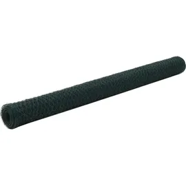 vidaXL Drahtzaun Stahl mit PVC-Beschichtung 25x1,5 m Grün