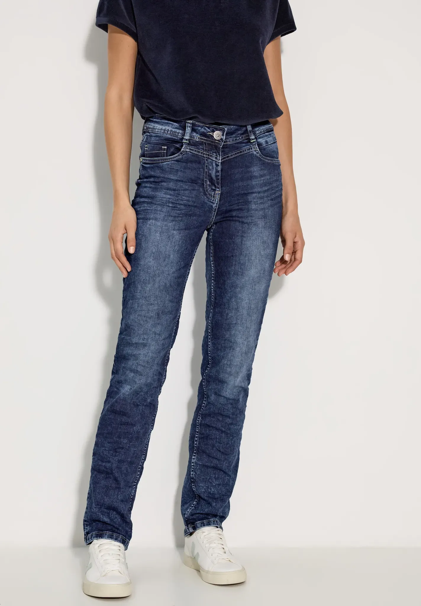 Cecil Slim-fit-Jeans »TORONTO«, im Four-Pocket Style Cecil mid blue wash 33