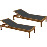 miliboo Sonnenliege 75 x 100 x 195 cm Grau