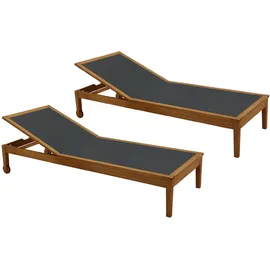 miliboo Sonnenliege 75 x 100 x 195 cm Grau