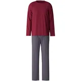 CALIDA Herren, Pyjama rot Jersey-Baumwolle Gemustert, rot, NOS