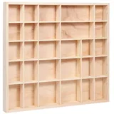 Alsino Setzkasten 3.5T x 45B x 40H cm - Holz Deko Regal Natur (Sk-17) Sammlerkasten Sammlervitrine Sammelbox Unbehandelt Figuren Mineralien SK-16-19