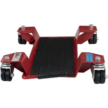 Baumarktplus Rangierhilfe für Motorrad mit Ständer rot 54x19 cm Last bis 250kg Rollwagen Rangierplatte