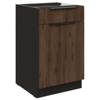 Küchen-Preisbombe Küchen Unterschrank 50 cm Küche MONZA Okapi Nußbaum