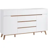 Sideboard 169 x 101 x 40 cm Weiß / Eiche