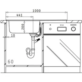 PYRAMIS Amaltia Plus (100X50) 1B 1D Edelstahl poliert + Excenterbetätigung