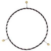 Hoopomania Hula-Hoop-Reifen Feuer Hula Hoop Reifen, 90cm, 3 Fackeln, 16mm (3-tlg) schwarz 16mm | Ø 90 cm