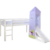 Hochbett Kinderbett mit Rutsche 90x200 cm Spielbett Etagenbett Turm Homestyle4u