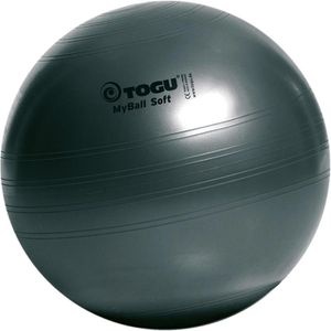 Togu Gymnastikball MyBall Soft, groß, 65cm, belastbar bis 500kg, anthrazit