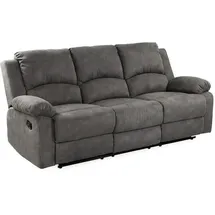 luma-home schönes für dein zuhause luma-home 3-Sitzer-Relaxsofa, Anthrazit Textil, Füllung: Taschenfederkern, einzeln stellbar,Rechteckig, 204x97x87 cm Wohnzimmer, Sofas & Couches, Sofas, 3-Sitzer Sofas