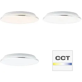 Brilliant LED Deckenleuchte Edna weiß/chrom CCT+DIM+RGB+RC+BK-LIGHT